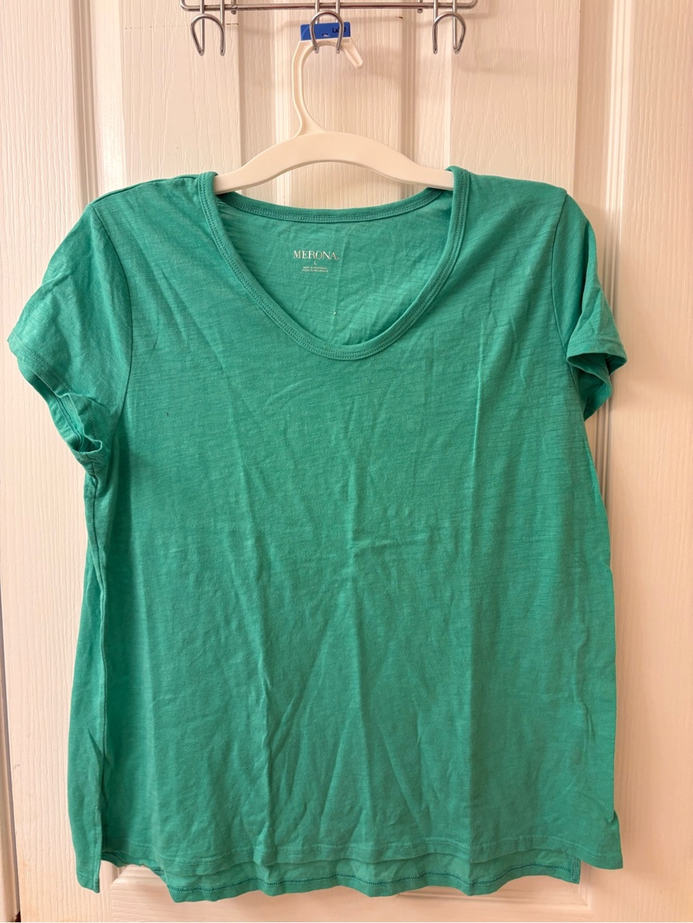 Merona Teal Scoop Neck Short Sleeve Tee